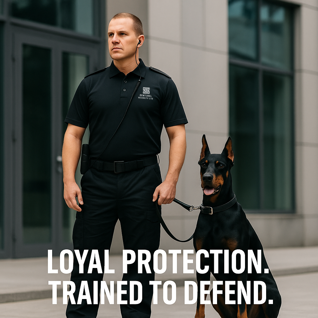 K9 security unit during training